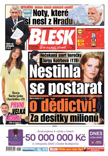 Obálka e-magazínu Blesk 27.11.2025