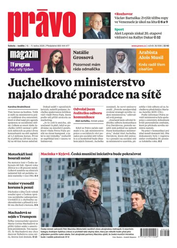 Obálka e-magazínu Deník Právo 10.1.2026