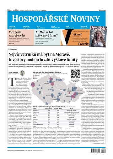 Obálka e-magazínu Hospodářské noviny 074 - 17.4.2026