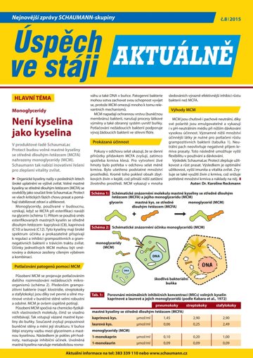 Obálka e-magazínu 2015 - 08 Monogylceridy ve výživě prasat