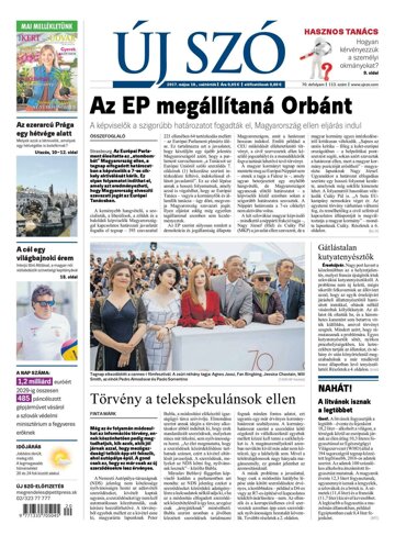 Obálka e-magazínu Új Szó 18.5.2017