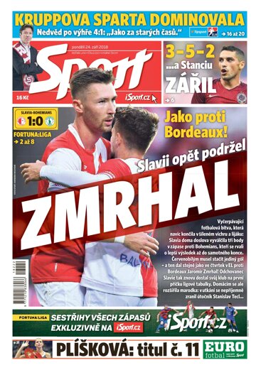 Obálka e-magazínu Sport 24.9.2018