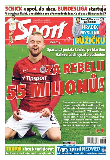 Obálka e-magazínu Sport 16.5.2020