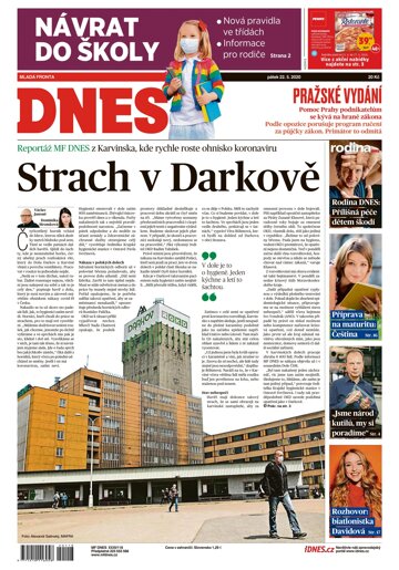 Obálka e-magazínu MF Dnes 22.5.2020