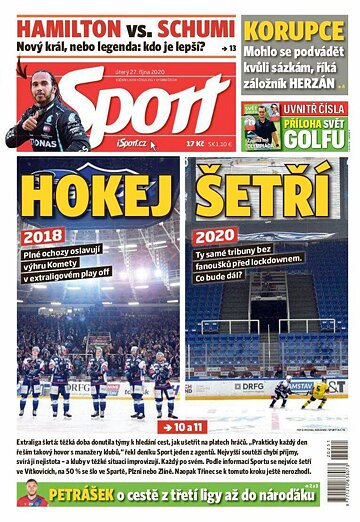 Obálka e-magazínu Sport 27.10.2020