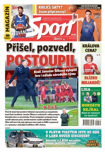 Obálka e-magazínu Sport 20.11.2020