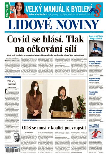 Obálka e-magazínu Lidové noviny 15.10.2021