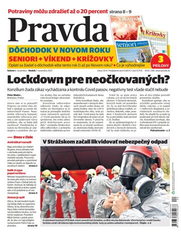 Obálka e-magazínu Pravda 6. 11. 2021