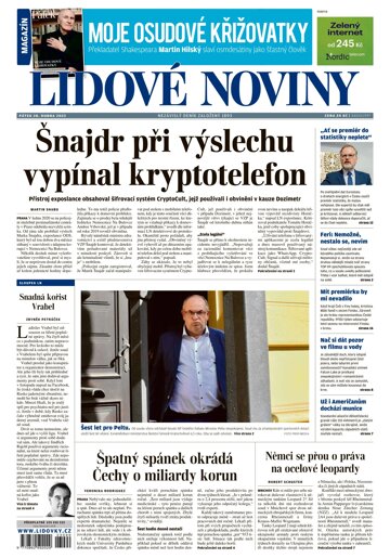 Obálka e-magazínu Lidové noviny 28.4.2023