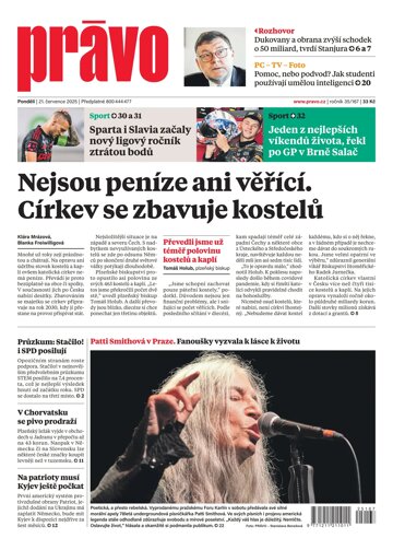Obálka e-magazínu Deník Právo 21.7.2025