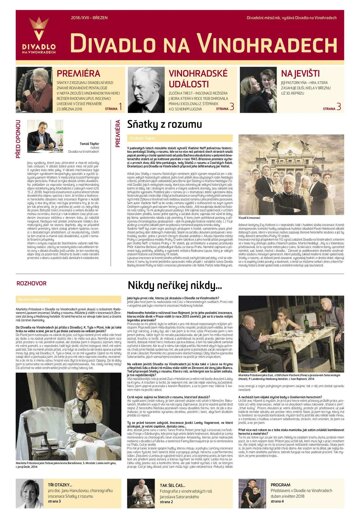 Obálka e-magazínu Hospodářské noviny - příloha 053 - 15.3.2018 příloha Divadlo na Vinohradech