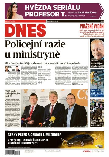 Obálka e-magazínu MF Dnes 22.11.2018