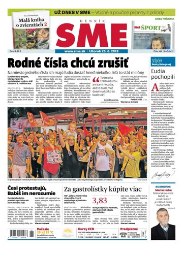 Obálka e-magazínu SME 25.6.2019