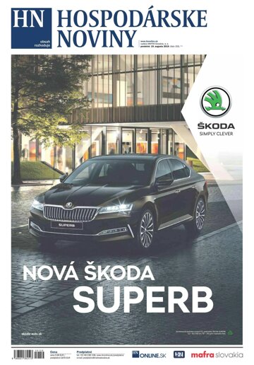 Obálka e-magazínu Hospodárske noviny 19.08.2019