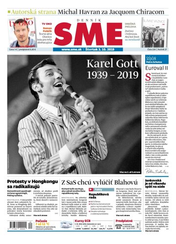 Obálka e-magazínu SME 3.10.2019
