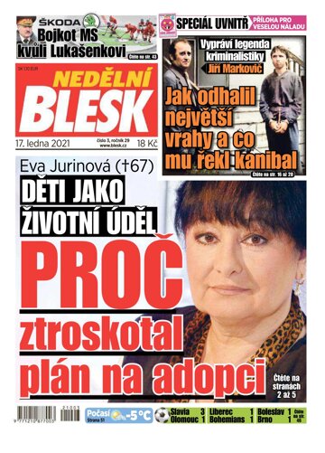 Obálka e-magazínu Nedělní Blesk 17.1.2021