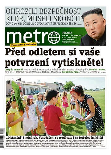 Obálka e-magazínu deník METRO 1.7.2021