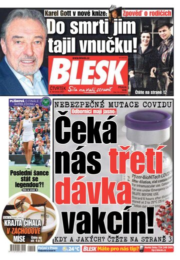 Obálka e-magazínu Blesk 8.7.2021