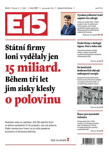 Obálka e-magazínu E15 11.11.2021