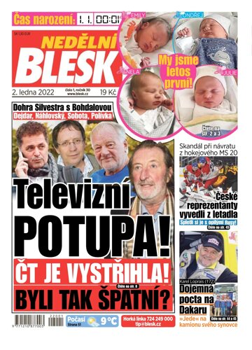 Obálka e-magazínu Nedělní Blesk 2.1.2022