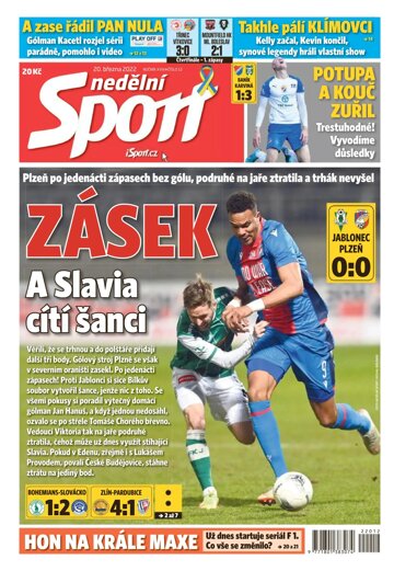 Obálka e-magazínu Nedělní Sport 20.3.2022