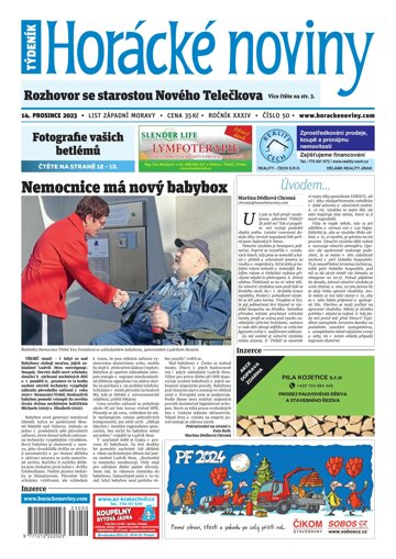 Obálka e-magazínu Horácké Noviny 50/2023