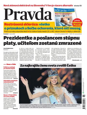 Obálka e-magazínu Pravda 11. 03. 2024