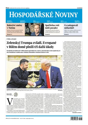 Obálka e-magazínu Hospodářské noviny 160 - 19.8.2025