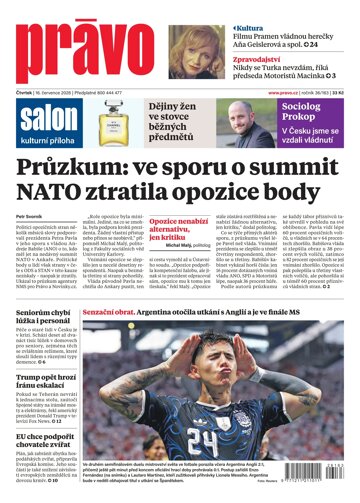 Obálka e-magazínu Deník Právo 16.7.2026