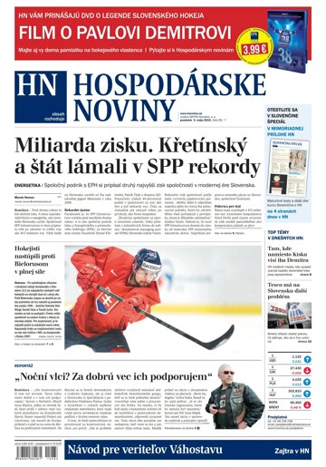 Obálka e-magazínu Hospodárske noviny 04.05.2015