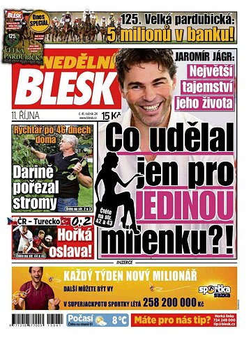 Obálka e-magazínu Nedělní Blesk 11.10.2015