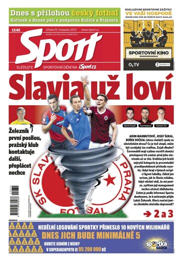 Obálka e-magazínu Sport 25.11.2015