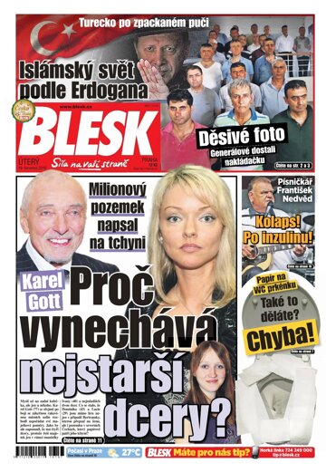 Obálka e-magazínu Blesk 19.7.2016