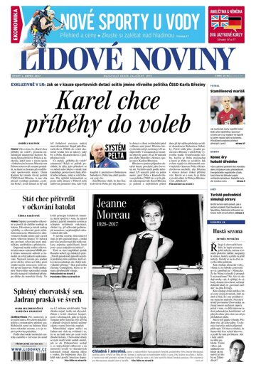Obálka e-magazínu Lidové noviny 1.8.2017
