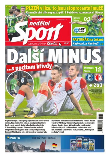 Obálka e-magazínu Nedělní Sport 10.9.2017