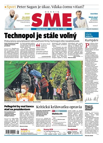 Obálka e-magazínu SME 10.7.2018