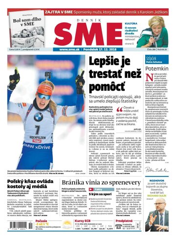 Obálka e-magazínu SME 17.12.2018