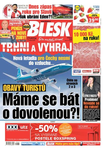 Obálka e-magazínu Blesk 14.3.2019