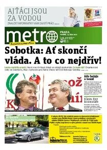 Obálka e-magazínu deník METRO 15.10.2012