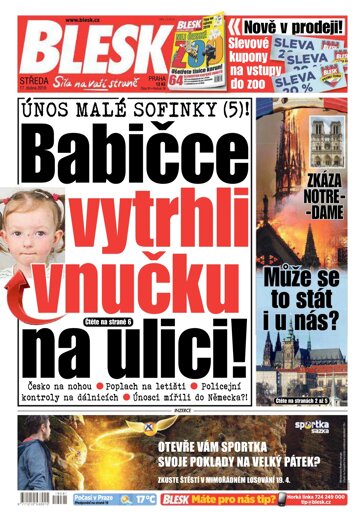 Obálka e-magazínu Blesk 17.4.2019