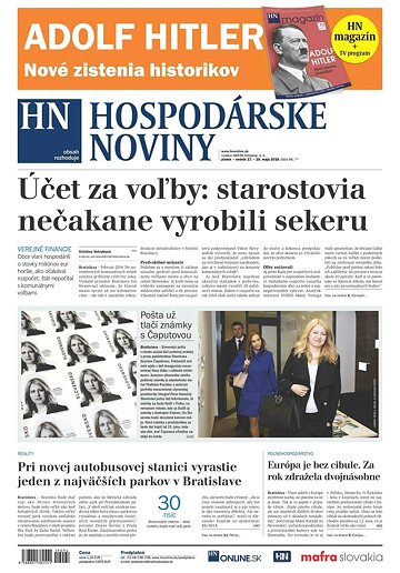 Obálka e-magazínu Hospodárske noviny 17.05.2019