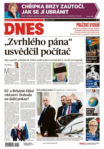 Obálka e-magazínu MF Dnes 18.10.2019