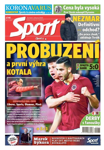 Obálka e-magazínu Sport 5.3.2020