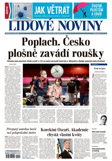 Obálka e-magazínu Lidové noviny 10.9.2020
