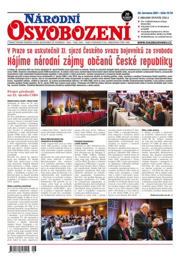 Obálka e-magazínu Národní Osvobození 15-16/2021