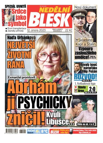 Obálka e-magazínu Nedělní Blesk 12.2.2023