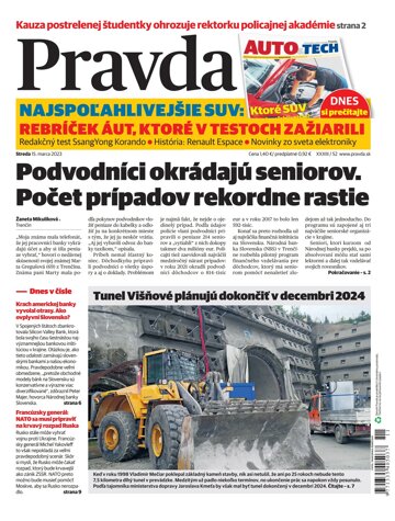 Obálka e-magazínu Pravda 15. 3. 2023