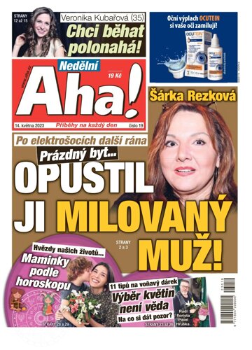 Obálka e-magazínu Nedělní AHA! 14.5.2023