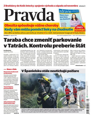 Obálka e-magazínu Pravda 25. 8. 2025