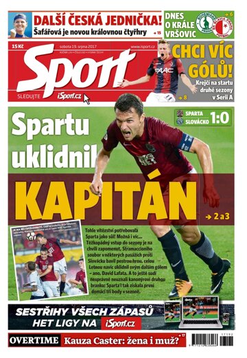 Obálka e-magazínu Sport 19.8.2017